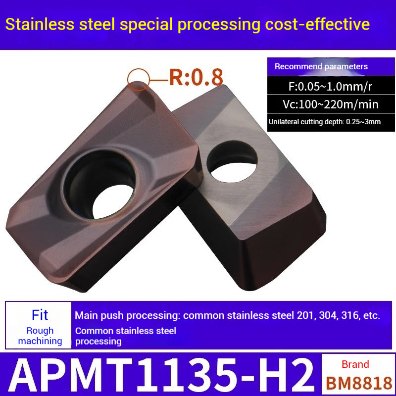 1025-CNC Milling Inserts APMT1135 Milling Blade 1604 Milling Head for Aluminum Alloy R0.8 Coated Rough Milling Machine Tool Pellets Shandong Denso Pricision Tools Co.,Ltd.